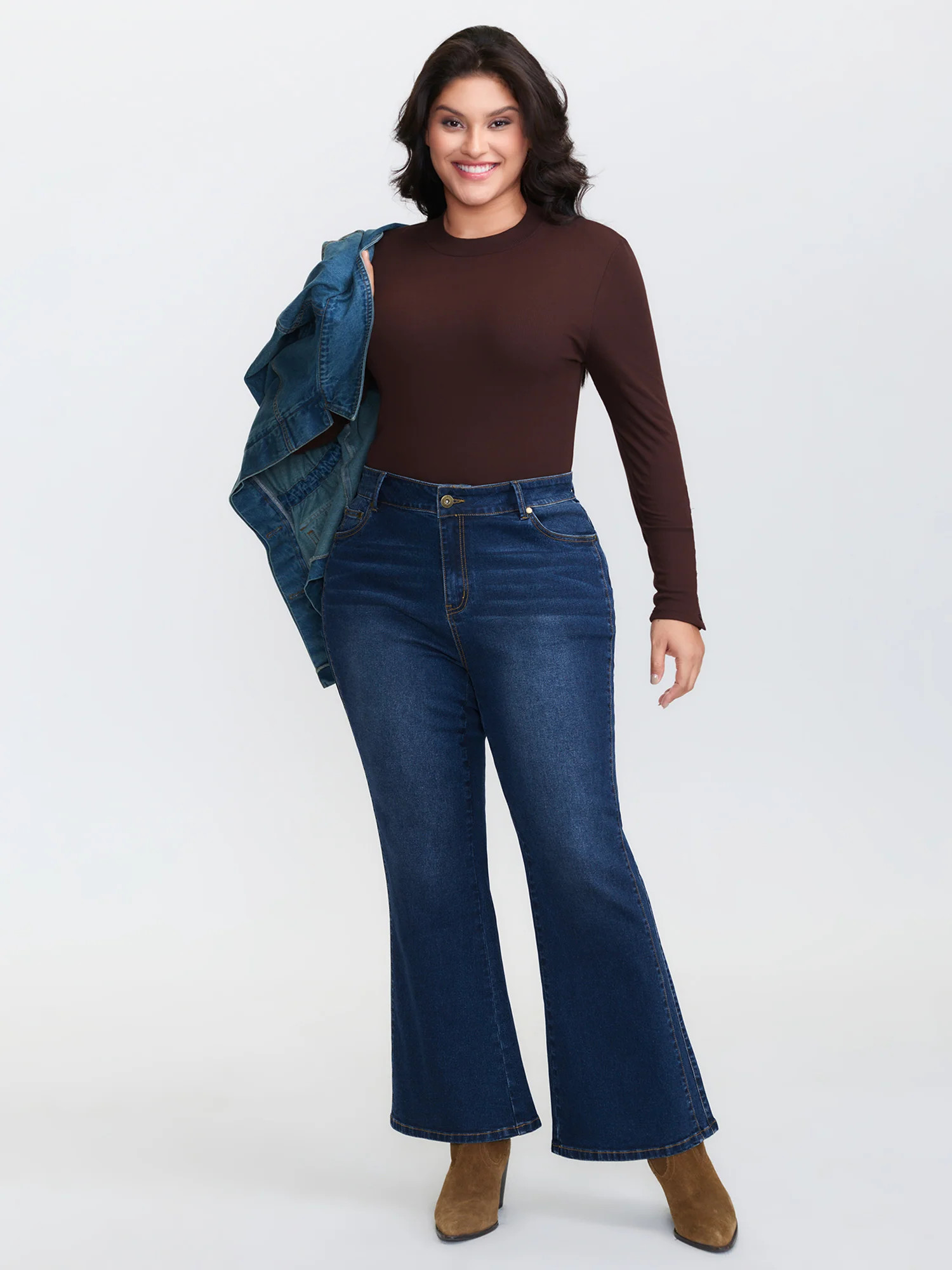 Mid-Rise Flare Hem Jeans | Bloomchic