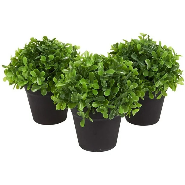 3 Pack Artificial Potted Plant, Faux Fake Plants for Home Indoor and Outdoor Decor, 5.2 x 5 in. -... | Walmart (US)