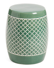 14.5x18in Painted Lattice Ceramic Stool | Chairs & Seating | Marshalls | Marshalls