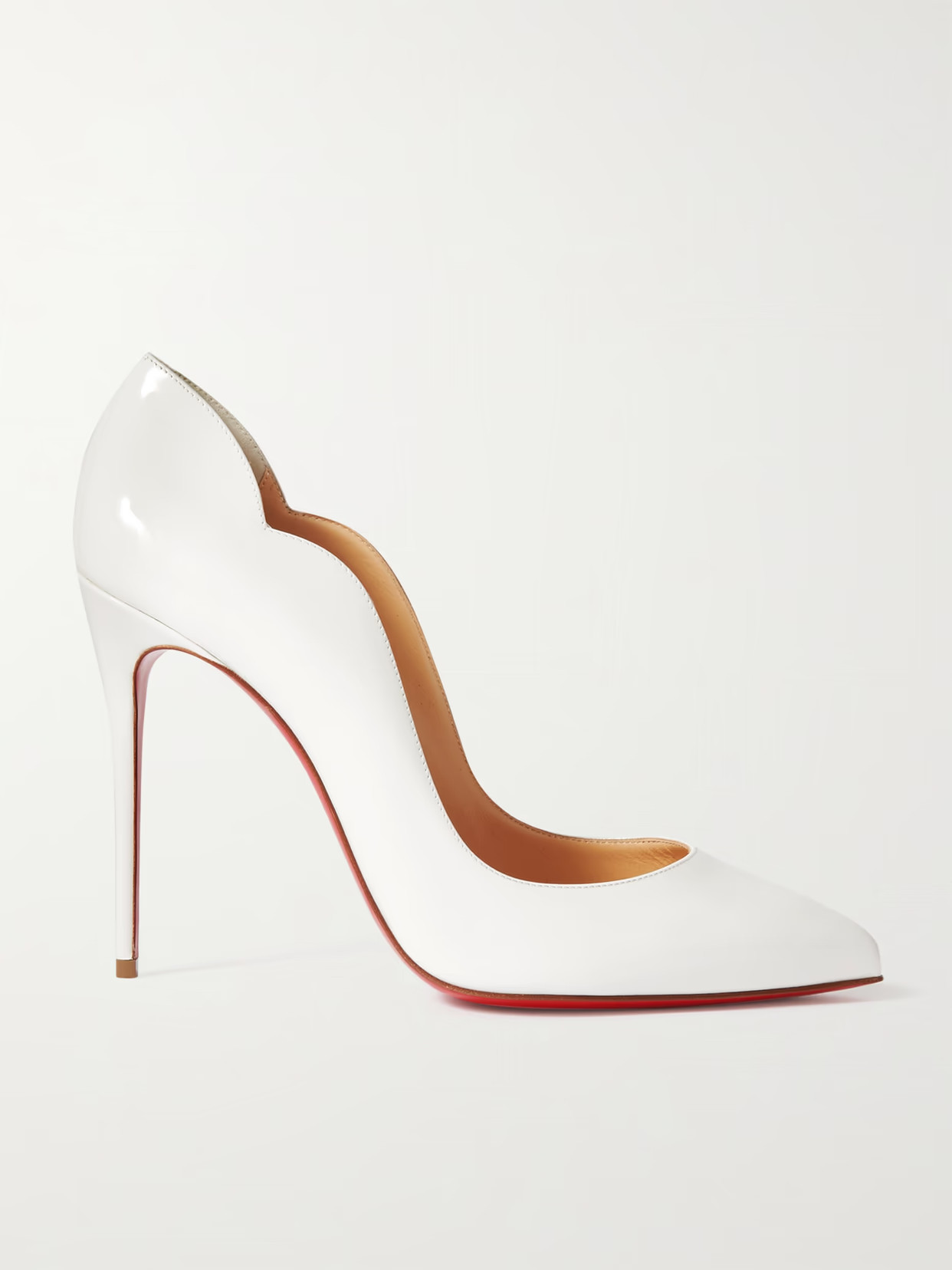 Christian Louboutin - Hot Chick 100 Patent-leather Pumps - White | NET-A-PORTER (US)