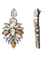 Cuzco Champagne Crystal Drop Earrings | Intermix