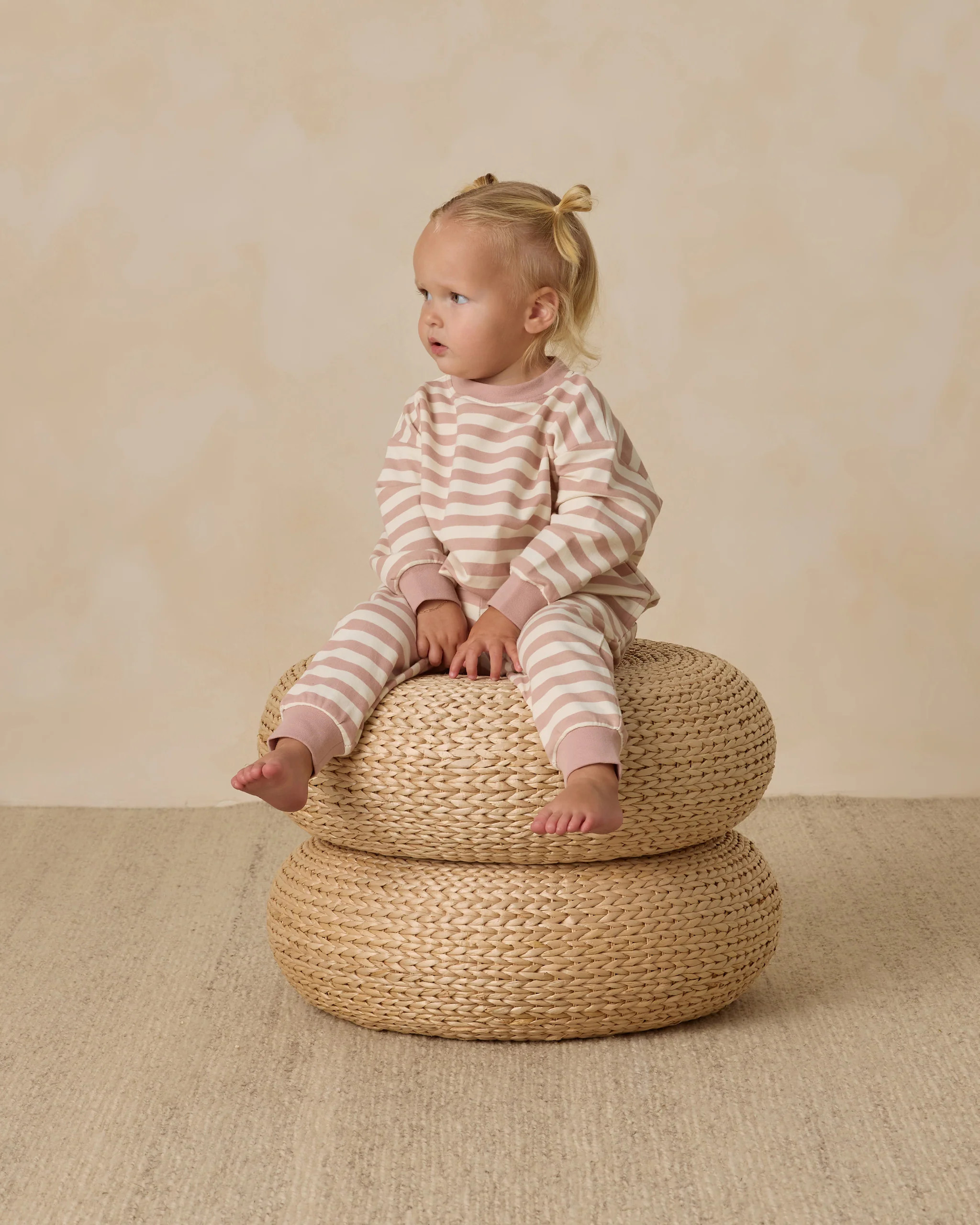 Relaxed Sweatshirt || Pink Stripe | Rylee + Cru