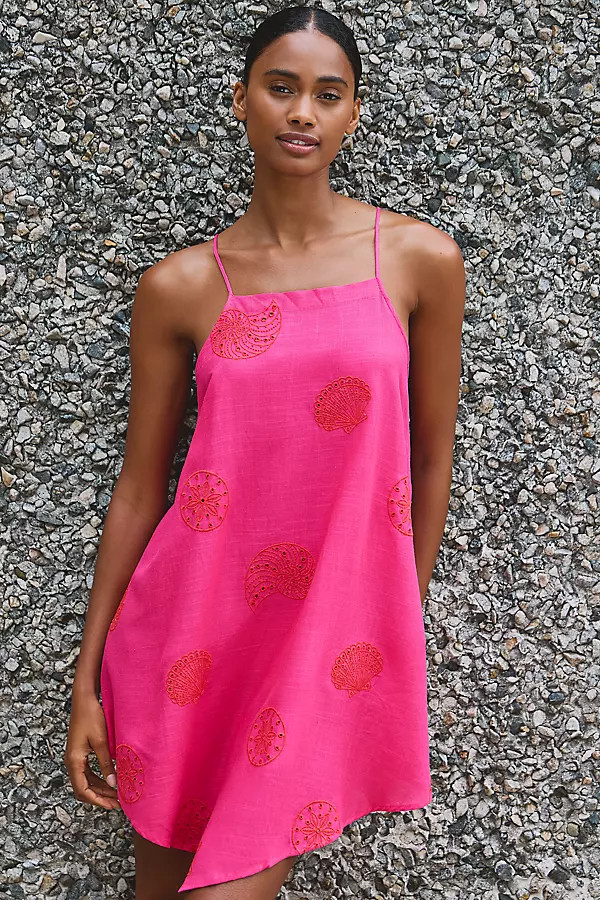 Celandine Linen Mini Apron Dress | Anthropologie (US)