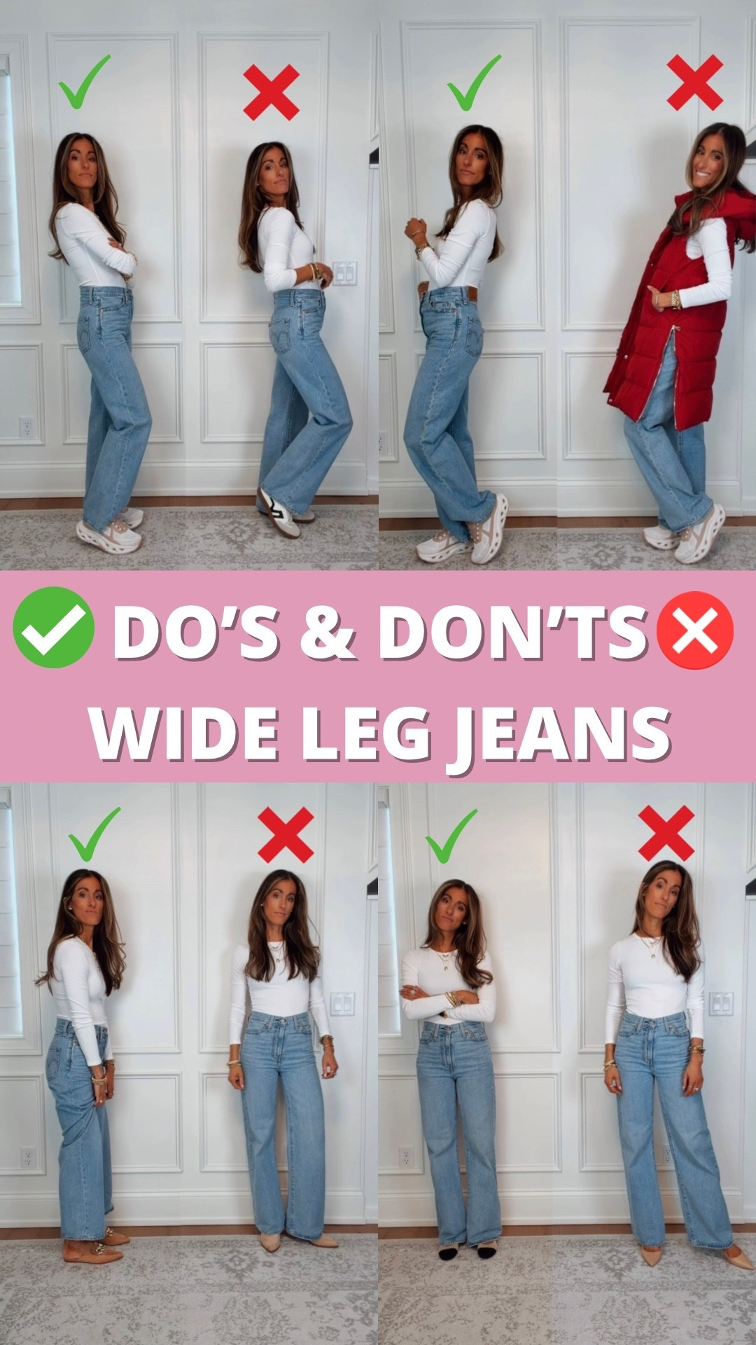The dos and donts of wide leg jeans and sneakers 

#LTKselfcare #LTKootd #LTKFindsUnder50