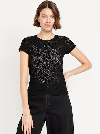 Lace Crew-Neck Top | Old Navy | Old Navy (US)