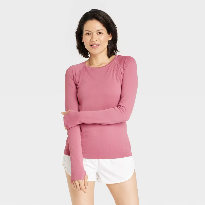 Women's Seamless Core Long Sleeve T-Shirt - All in Motion™ | Target