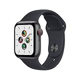 Apple Watch SE (GPS + Cellular, 40mm) - Space Grey Aluminium Case with Midnight Sport Band - Regular | Amazon (US)