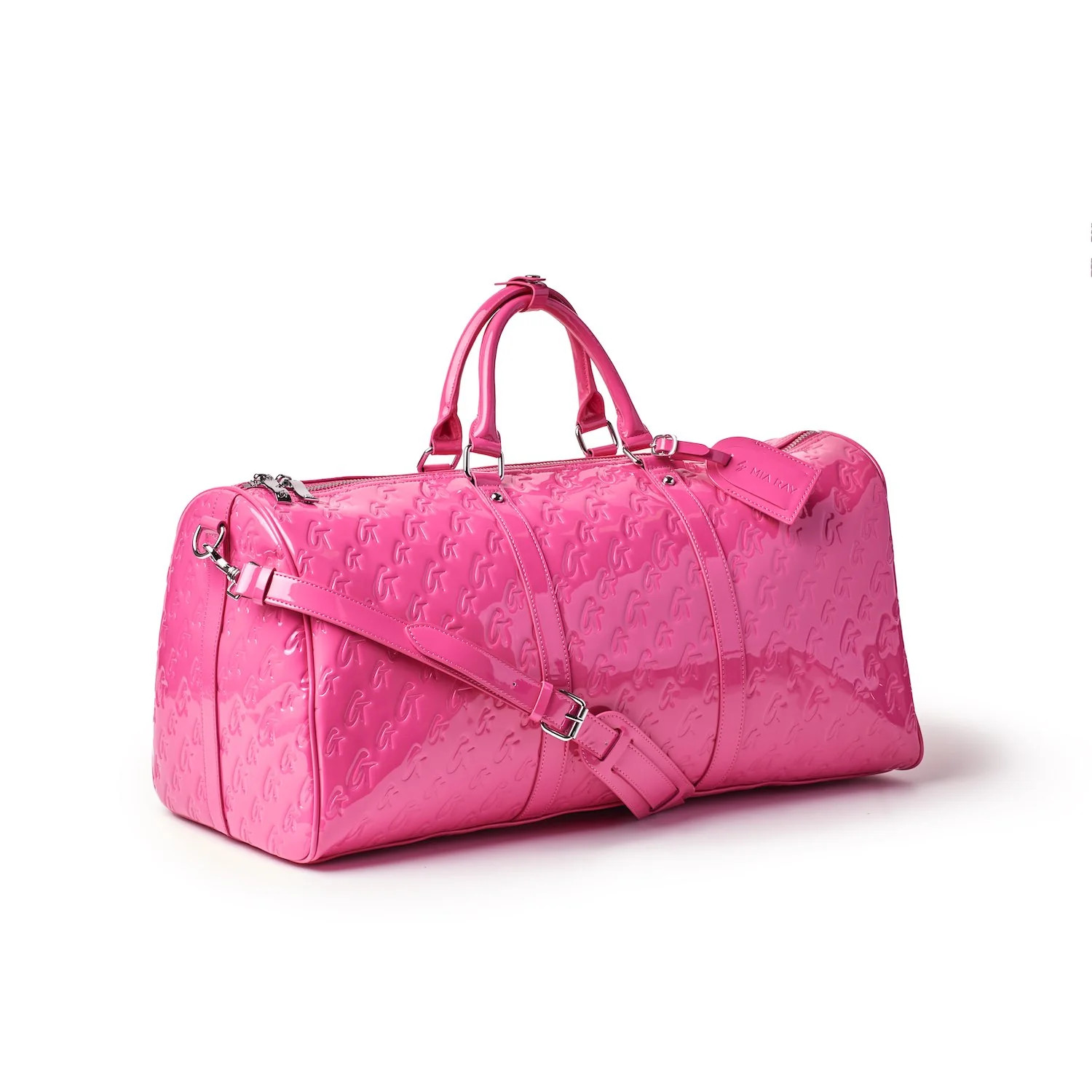 MONOGRAM DUFFLE BAG - MIRROR HOT PINK | Glam-Aholic Lifestyle
