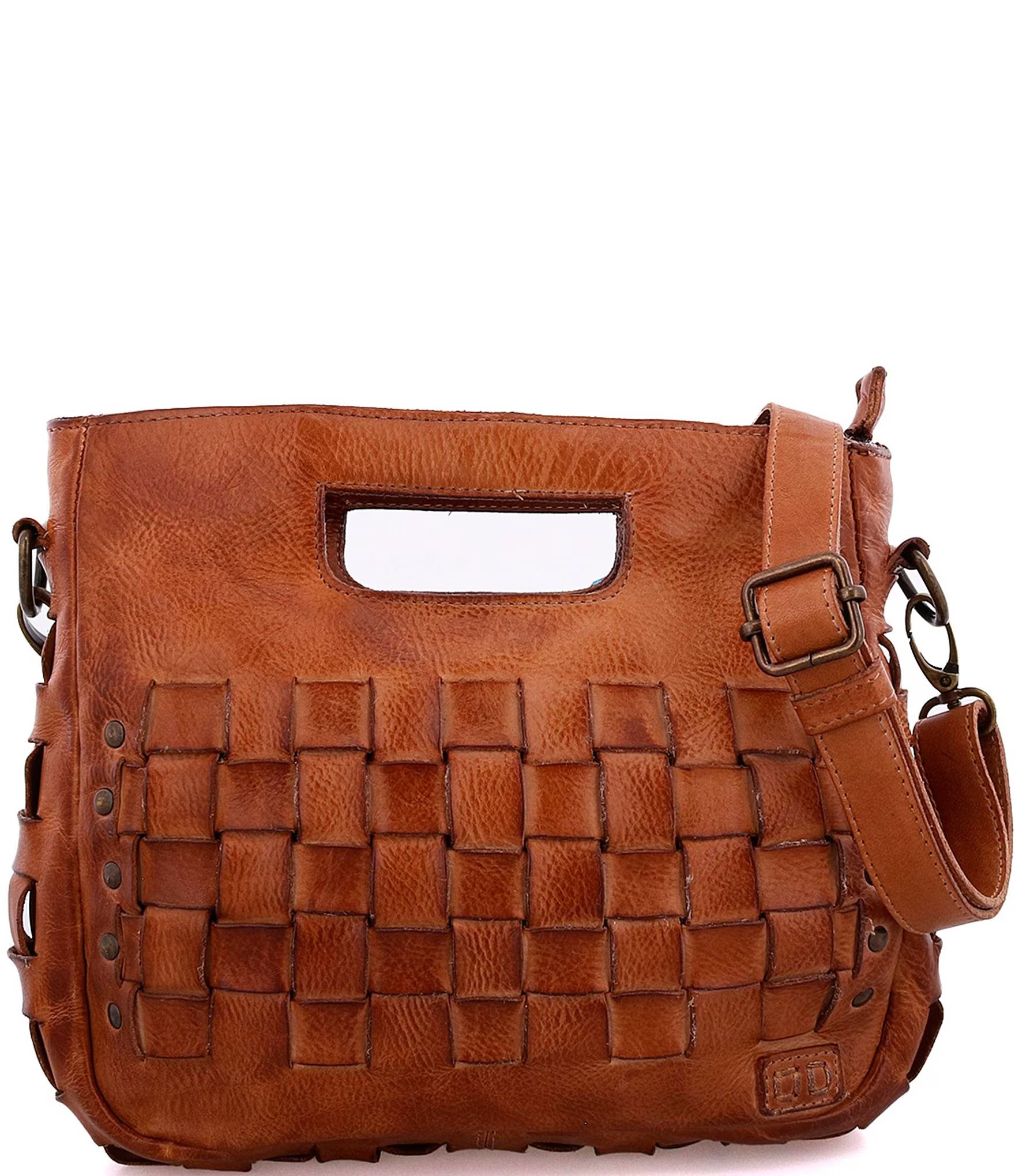 Keiki Tan Dip Dye Woven Leather Crossbody Bag | Dillard's