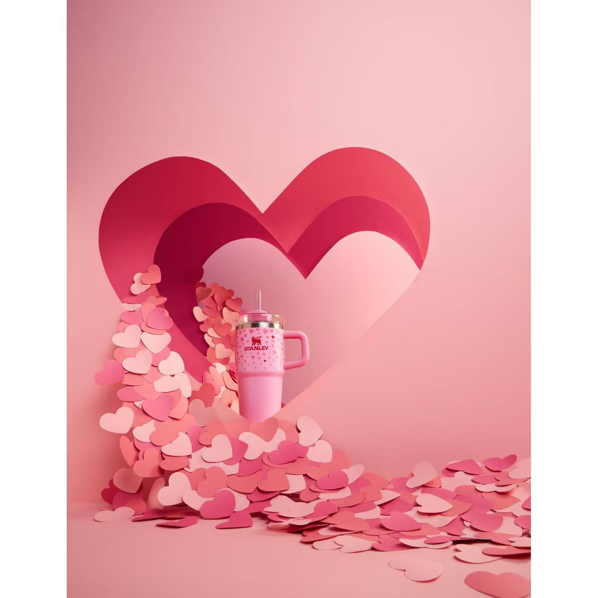 Stanley 20 oz Stainless Steel H2.0 Flowstate Quencher Tumbler with handle - Valentine's Day | Target