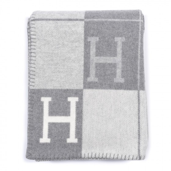 Wool Cashmere Avalon III Blanket Ecru Gris Clair | Fashionphile