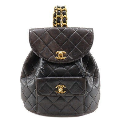 CHANEL Matelasse Backpack Daypack A10177 ChainBackpack COCO Mark black lam...  | eBay | eBay FR