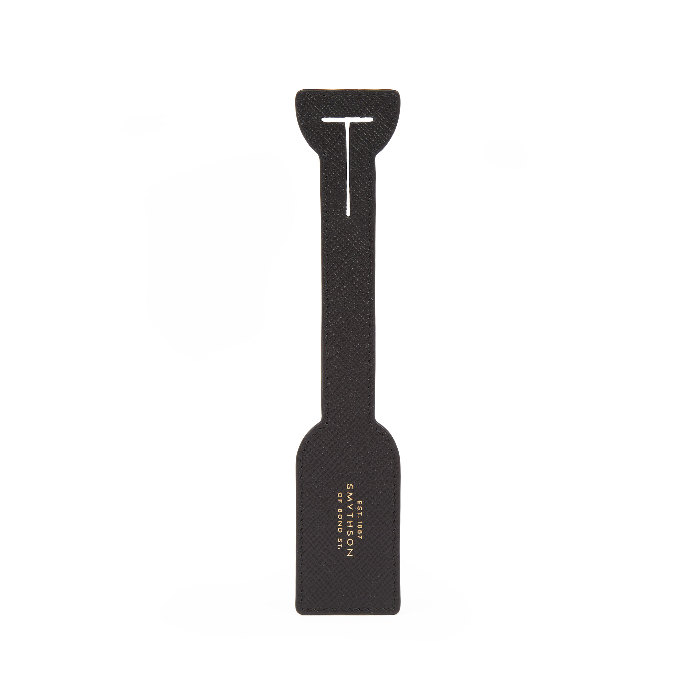 Travel Tag in Panama in black | Smythson | Smythson