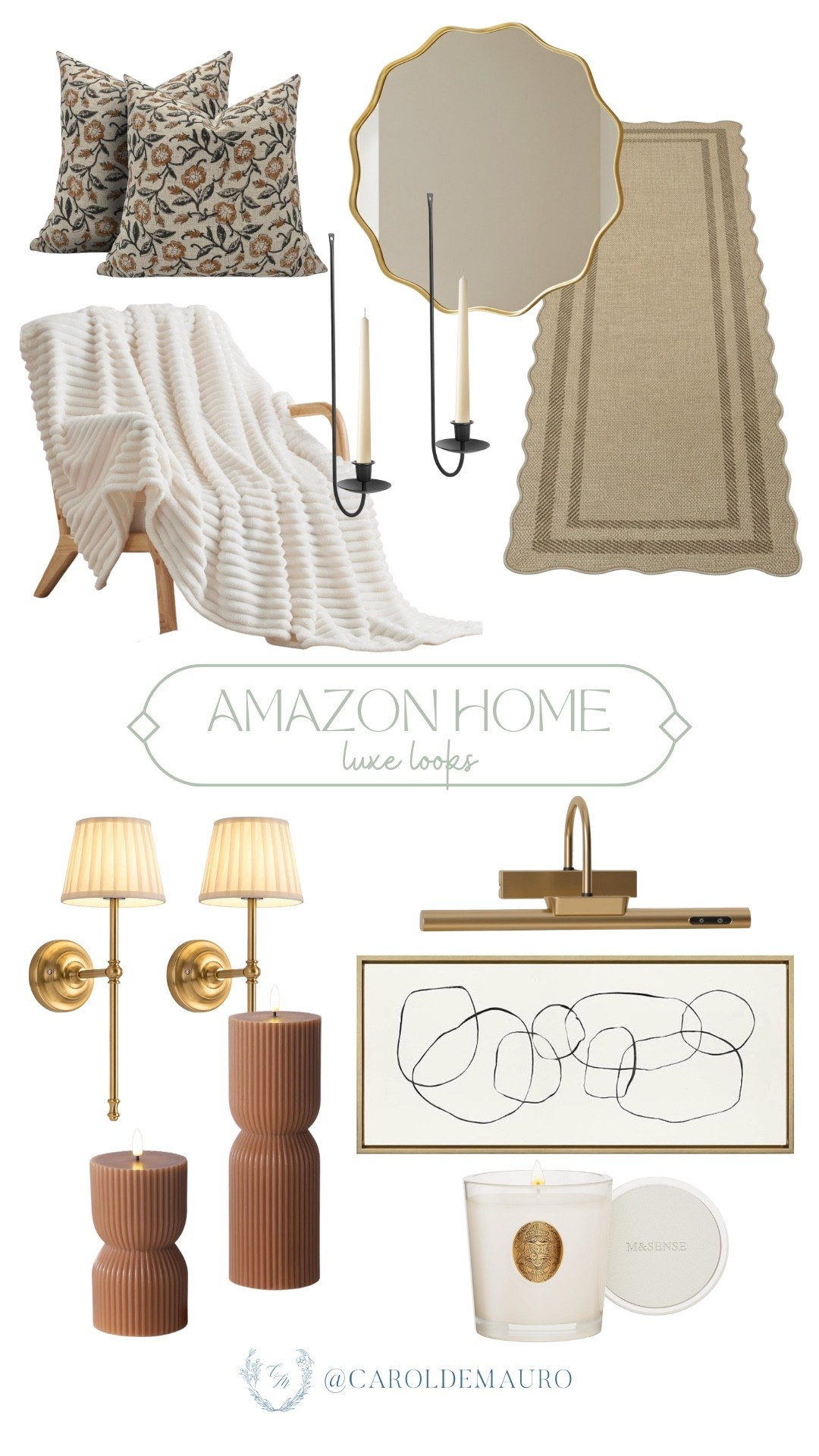 You don’t need a designer budget to get that high-end, curated feel! You can actually find all these gems to level up your space without leaving your couch. Get these scalloped runners, warm brass accents, and all the cozy textures you need to make your home feel like a boutique hotel — all on Amazon!

living room furniture, entryway decor, neutral home, affordable finds, vintage vibes, wall sconces, lighting fixtures, designer look

#LTKHome #LTKSeasonal #LTKU