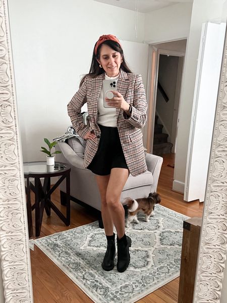 Favorite winter outfit of the day! This is easy to put together and you probably already have some tailored shorts, a mock neck top, a blazer and some lug boots to pull this look together. Get the details here!! 
BrandiKimberlyStyle, winter outfit, boots, ootd, cozy vibes 

#LTKstyletip #LTKSeasonal