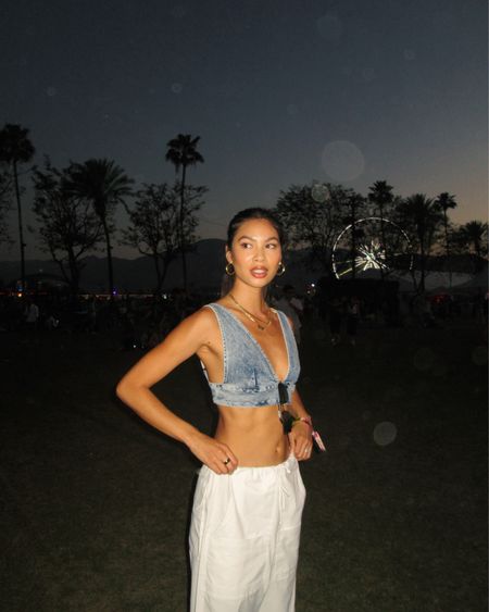 Last day Coachella weekend 2 outfit. I realized that I’m def a pants and top girl. I always try to mix it up with the skirt and dress but I’m always just so much more myself in an outfit like this  

#LTKFestival