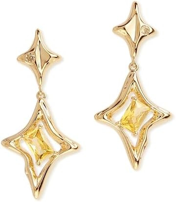 Sonateomber Star Drop Dangle Earrings for Women Trendy Unique Sparkly Rhinestone Stud Fashion Jew... | Amazon (US)