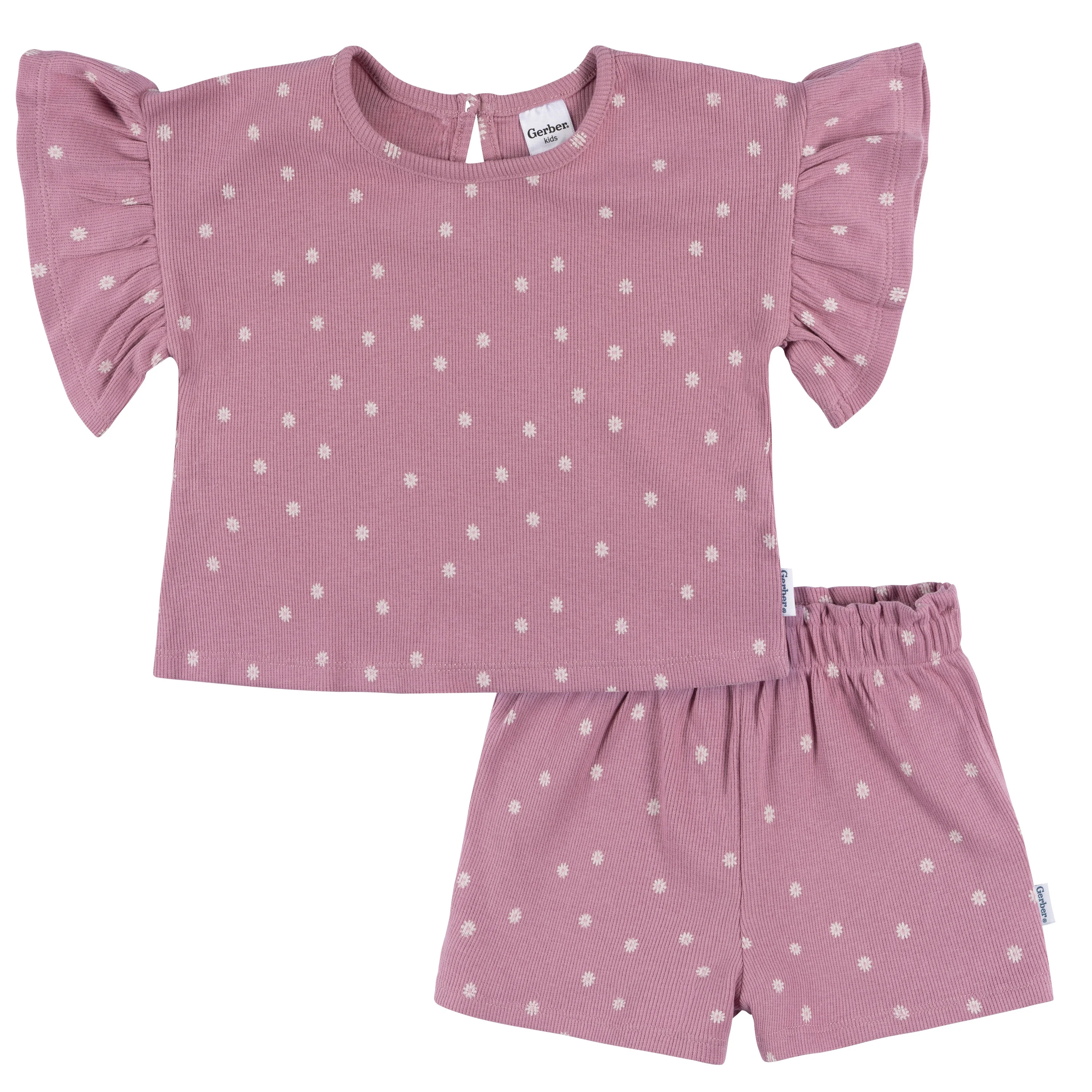 Gerber Girl Outfit Set, 2 pieces, 12 Months - 5 T | Walmart (US)