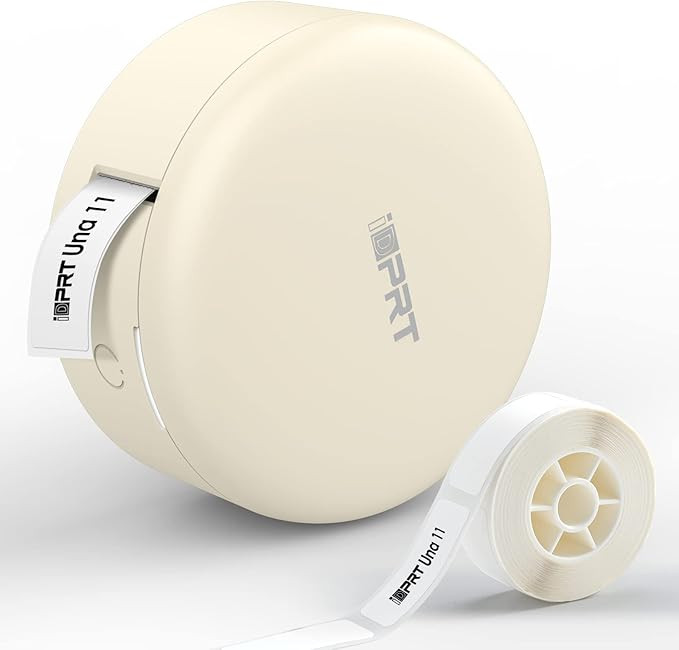 iDPRT Bluetooth Label Maker with Tape, Portable Thermal Label Printer for 12mm - 15mm Tape, White | Amazon (US)
