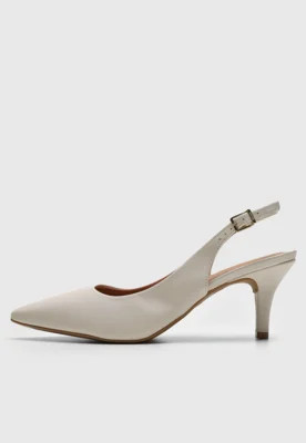 Scarpin Vizzano Slingback Off-White | Dafiti (BR)