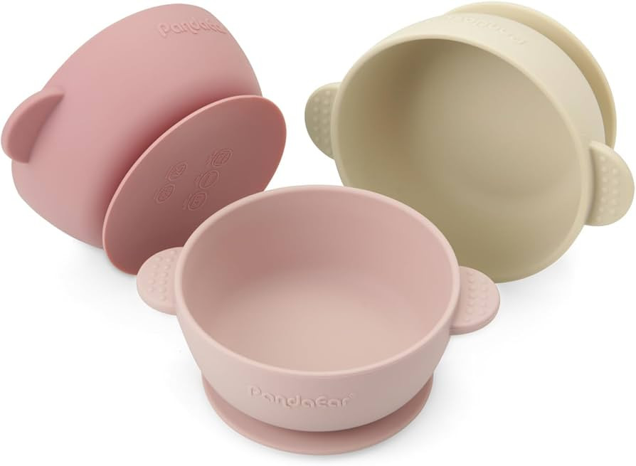 PandaEar 3 Pack Baby Bowls with Suction| Stay Put Silicone Food Bowl for Babies Kids Toddlers Inf... | Amazon (US)