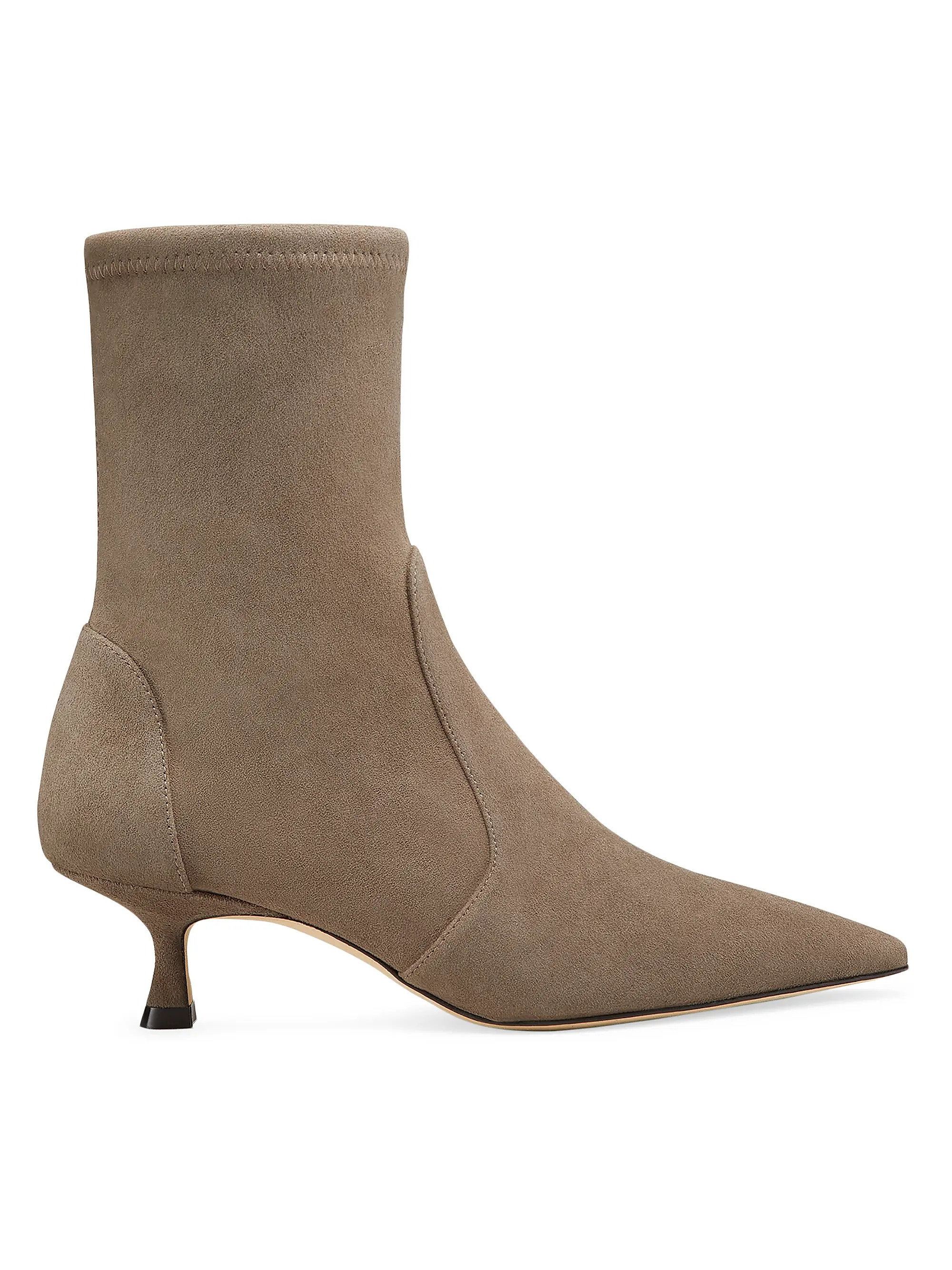 BEST SELLERStuart WeitzmanNaomi 50MM Suede Booties | Saks Fifth Avenue
