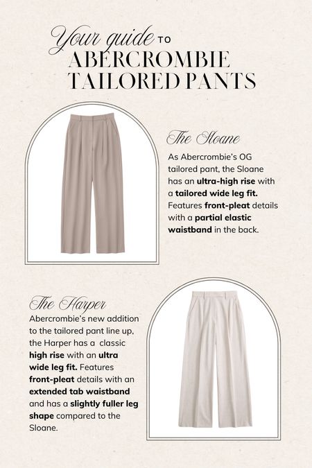 Abercrombie tailored pants guide✨ LTK spring sale 20% off with in app promo code! | Abercrombie basics, Abercrombie pants, Abercrombie wide leg pants, Abercrombie sloane tailored pant, Abercrombie sale, Abercrombie spring sale, spring LTK sale, Abercrombie closet staples, Abercrombie closet basics, spring staples, spring staple 

#LTKstyletip #LTKfindsunder100 #LTKSeasonal
