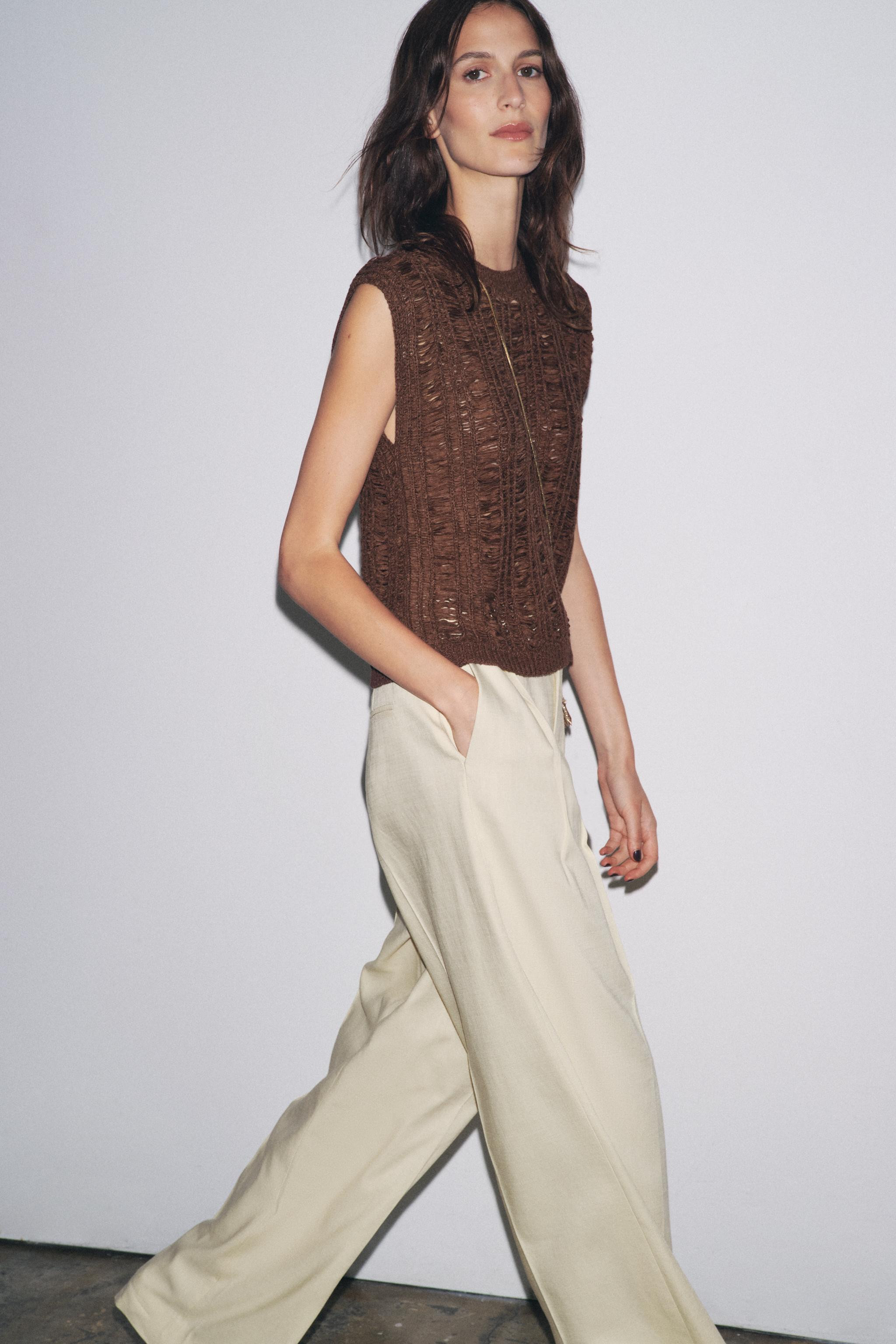 RIBBED KNIT TOP | Zara UK