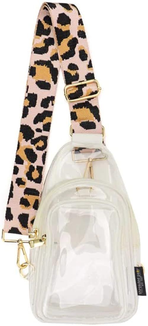 Threaded Pear Riley Clear Sling Bag - Crossbody Bags For Women - Adjustable Strap - Shoulder Bag ... | Amazon (US)