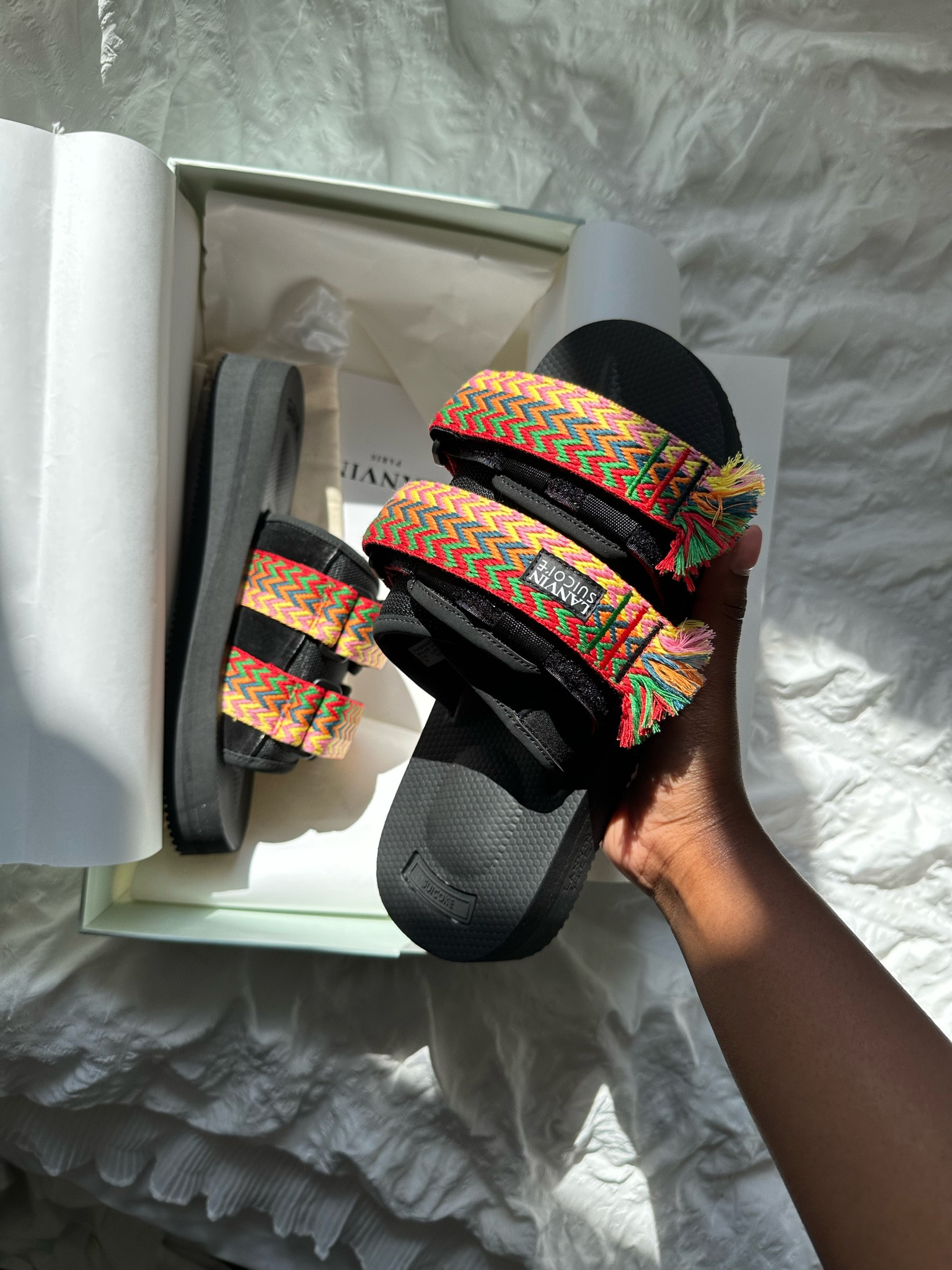 Suicoke x Lanvin Woven Strap Sandal

Summer print sandal, vacation haul, vacation black, yellow, red sandals, holiday sandals 

#LTKshoecrush #LTKSeasonal #LTKstyletip