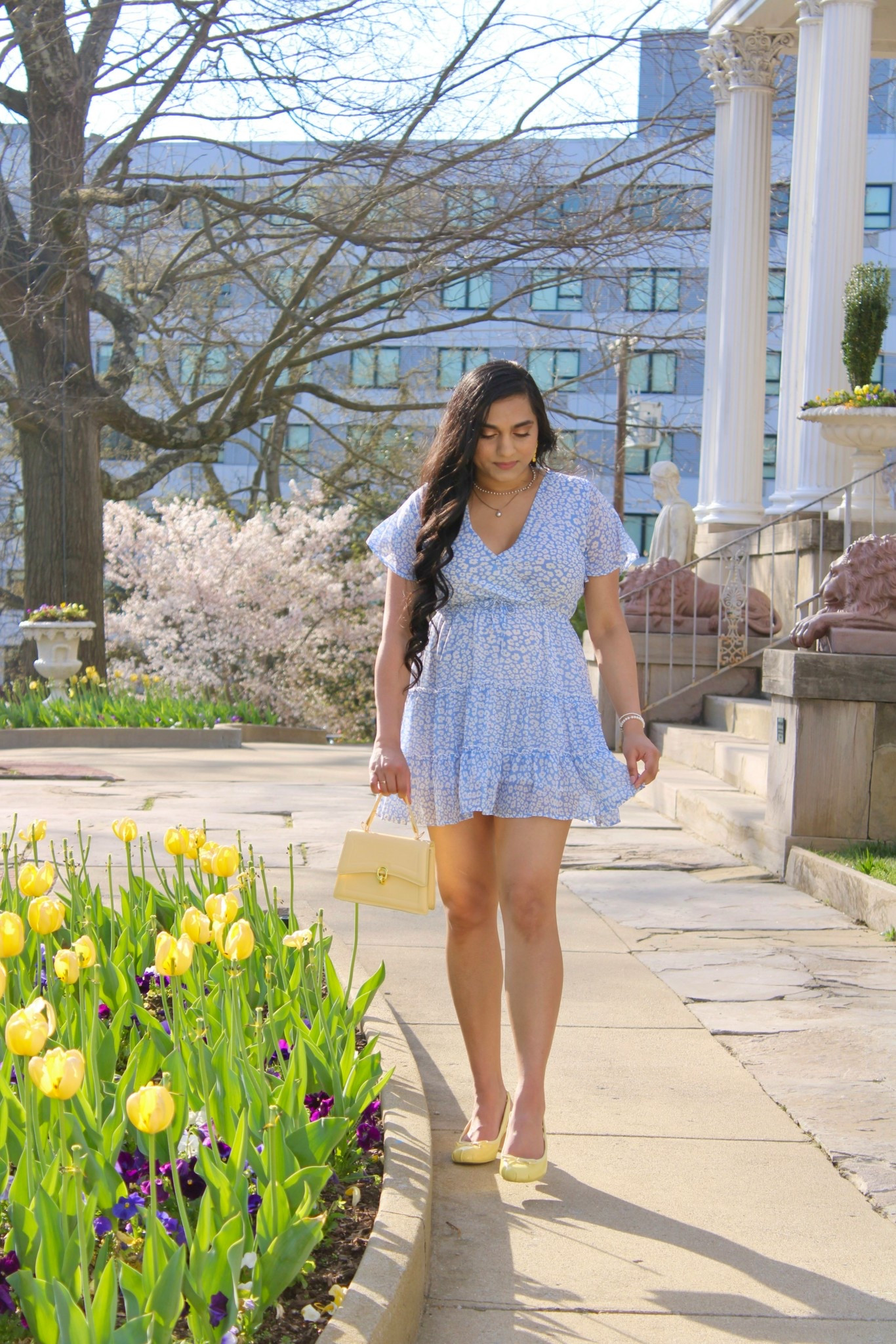 • Walking On Sunshine ☀️ •

..in soft blues and sunny hues 💙💛 These butter yellow ballet heels are truly the definition of walking on sunshine and they’re a $100 look for less of a $625 designer pair! ✨

girly style, girly fashion, girly outfits, feminine style, feminine fashion, feminine outfits, spring outfits, spring style, spring dresses, floral dress, blue floral dress, yellow ballet heels, yellow purse 