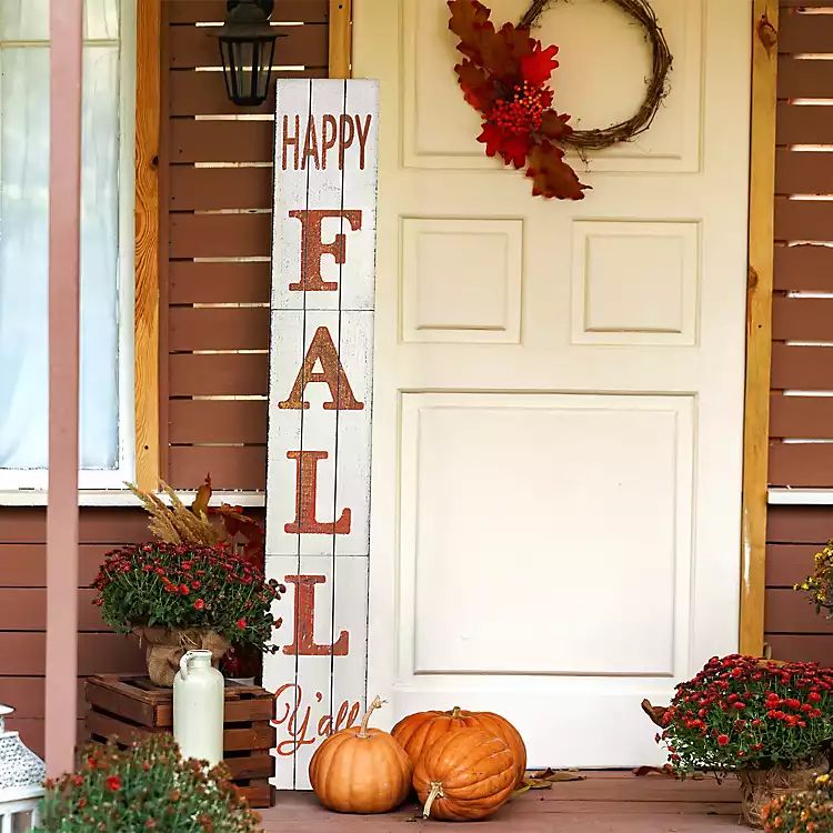 White Happy Fall Y'all Porch Board | Kirkland's Home