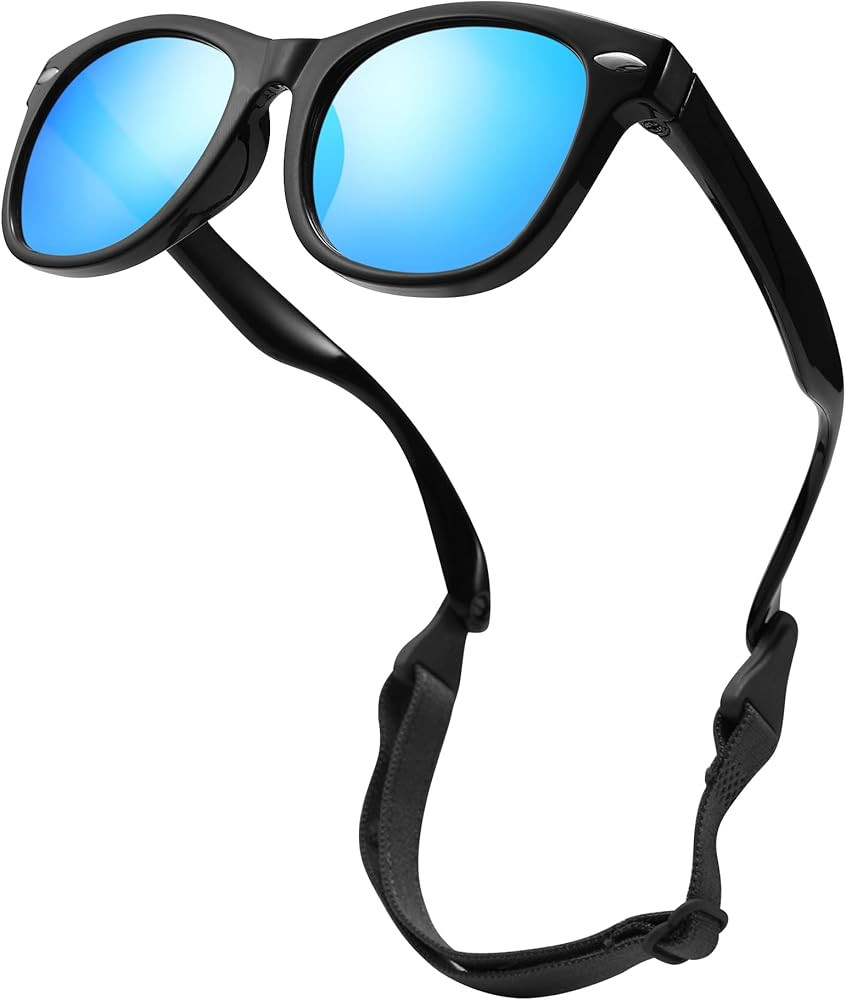 LIU·WEN Cute Polarized Baby Sunglasses - Bendable Flexible with Strap for Newborn Infant Boys Gi... | Amazon (US)
