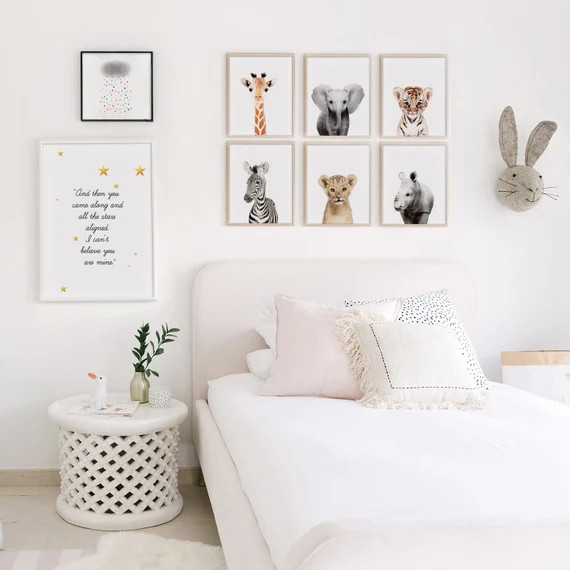 Safari Nursery Prints Set of 6 Prints Nursery Decor Nursery | Etsy | Etsy (US)