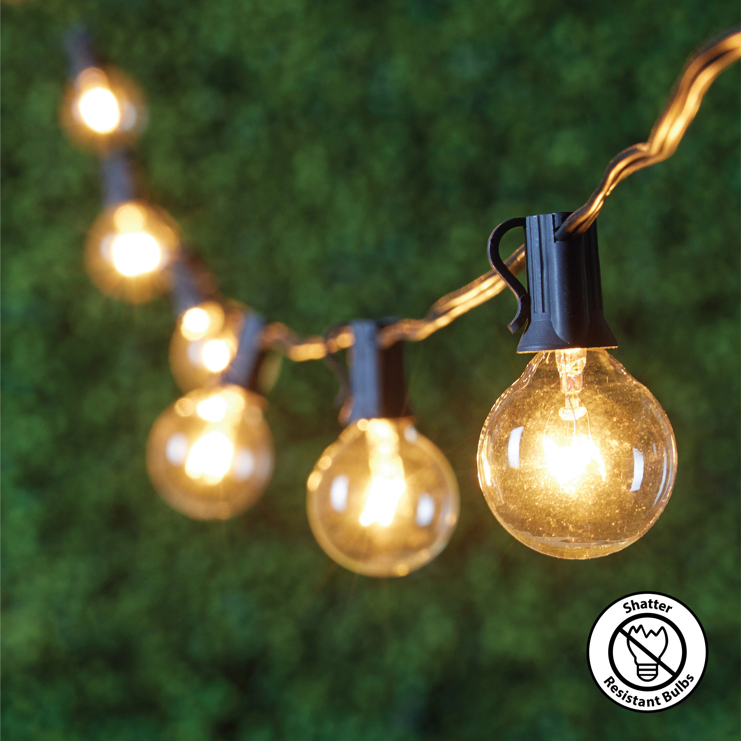 Harbor Breeze 13-ft Plug-in Black Indoor/Outdoor String Light with 10 White LED Globe Bulbs | SLL10CCLBK | Lowe's