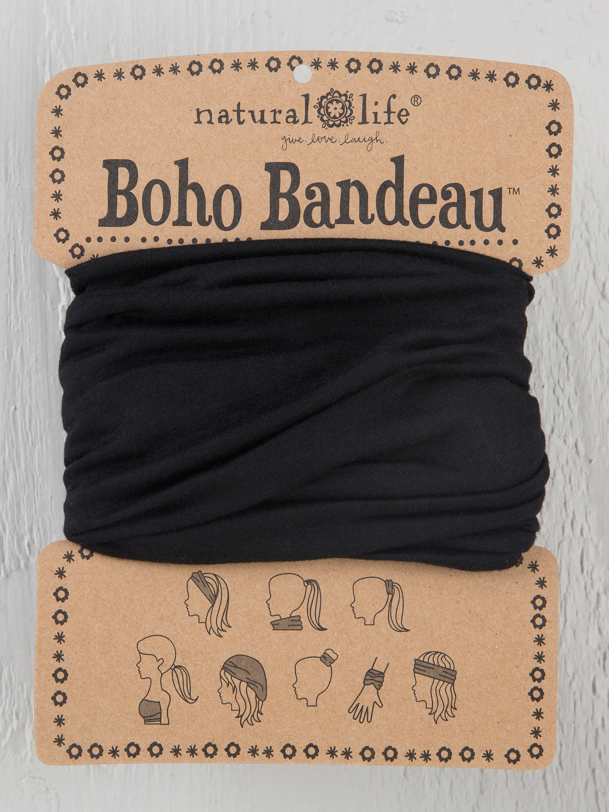 Full Boho Bandeau® Headband - Blue Watercolor Patchwork | Natural Life