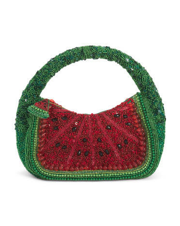 Beaded Watermelon Cresent Hobo Bag for Women | Leather | Marshalls