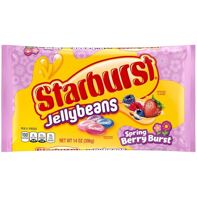 STARBURST Berry Burst Jellybean Easter Candy, Jelly Beans for Filling Eggs, Easter Basket Stuffer... | Amazon (US)