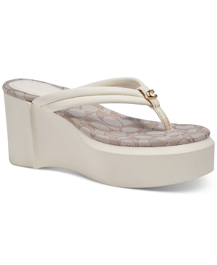 COACH Women's Franki Platform Flip-Flop Sandals & Reviews - Sandals - Shoes - Macy's | Macys (US)
