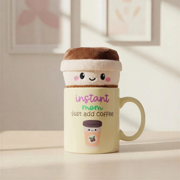 Coffee Cup Plush in Instant Mom Mug, Brown, Mother's Day by Way To Celebrate | Walmart (US)