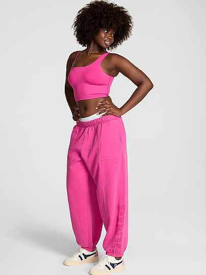 Luxe Fleece Baggy Sweatpants, Pink, S - Women's Bottoms - PINK | Victoria's Secret (US / CA )