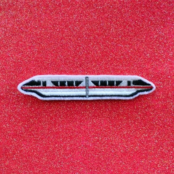 Red Monorail Embroidered Iron On Patch | Etsy | Etsy (US)