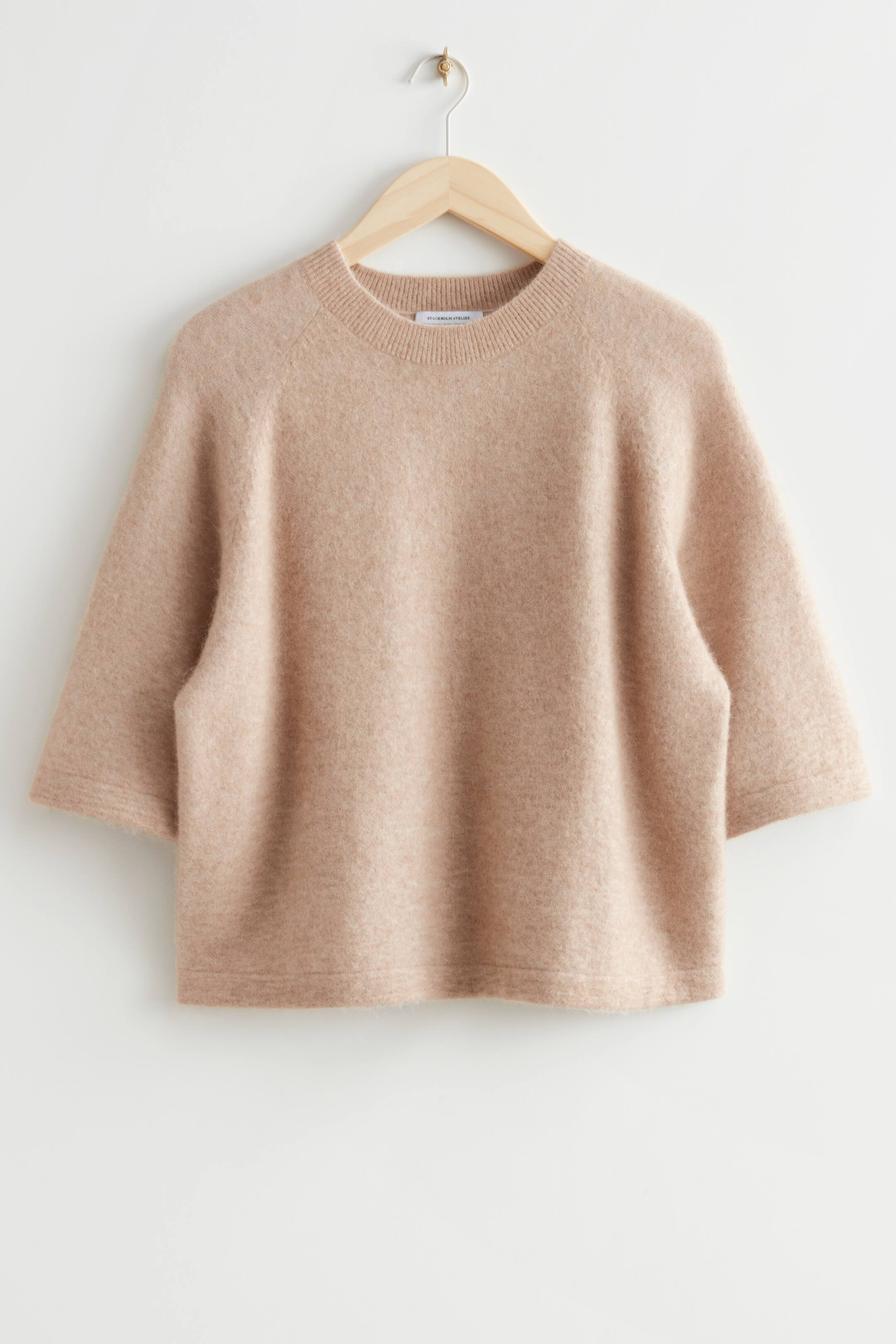 Boxy Alpaca Knit T-Shirt | H&M (UK, MY, IN, SG, PH, TW, HK)