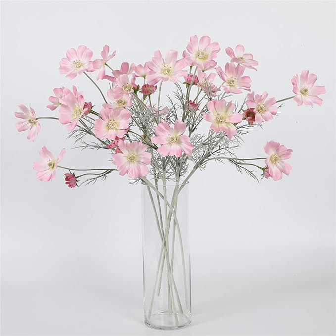 4pcs 24Inch Pink Purple Cosmos Branches Artificial Flowers,Pink Purple Fake Flowers, Vase Decor F... | Amazon (US)