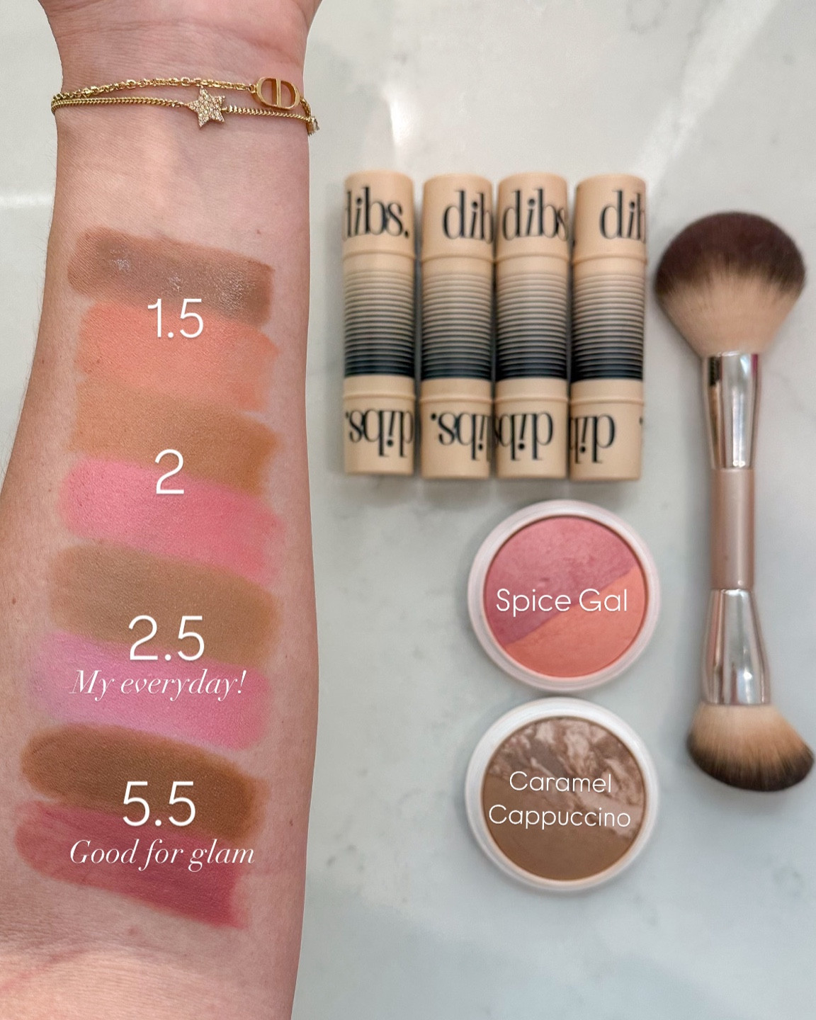 Obsessed with the Dibs contour/blush sticks! The brush is the BEST cream blending brush I’ve ever used and a must! Also love the blush and bronzer toppers for a glowy finish.

#LTKFindsUnder50 #LTKFallSale #LTKBeauty