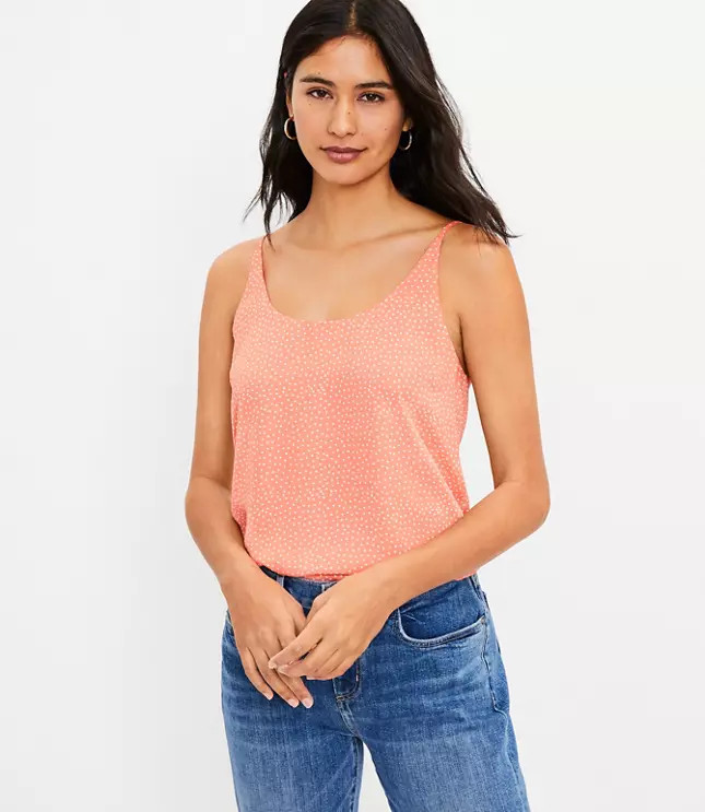 Dotted Scoop Neck Cami | LOFT