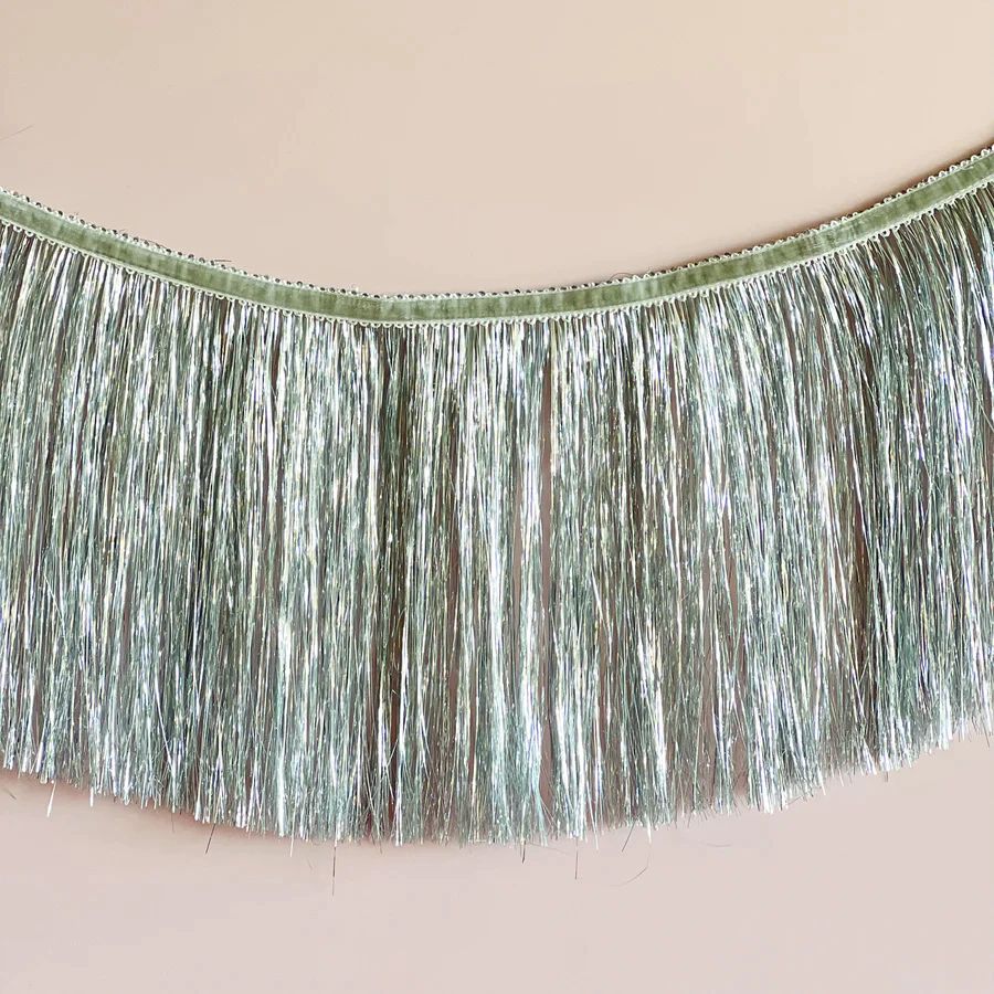 Tinsel Fringe Garland - Silver | Ellie and Piper