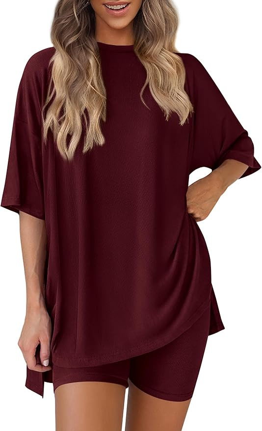 PRETTYGARDEN Women 2 Piece Lounge Set Airport Travel Outfit | Matching Summer Athleisure Sets, Sh... | Amazon (US)