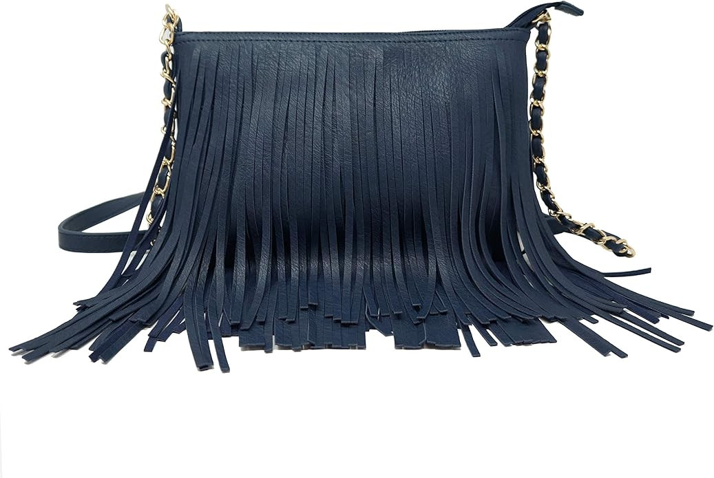 Fringe Crossbody Shoulder Bag with Strap, Tassel Messenger bag, Country Style Western Fringe Purs... | Amazon (US)
