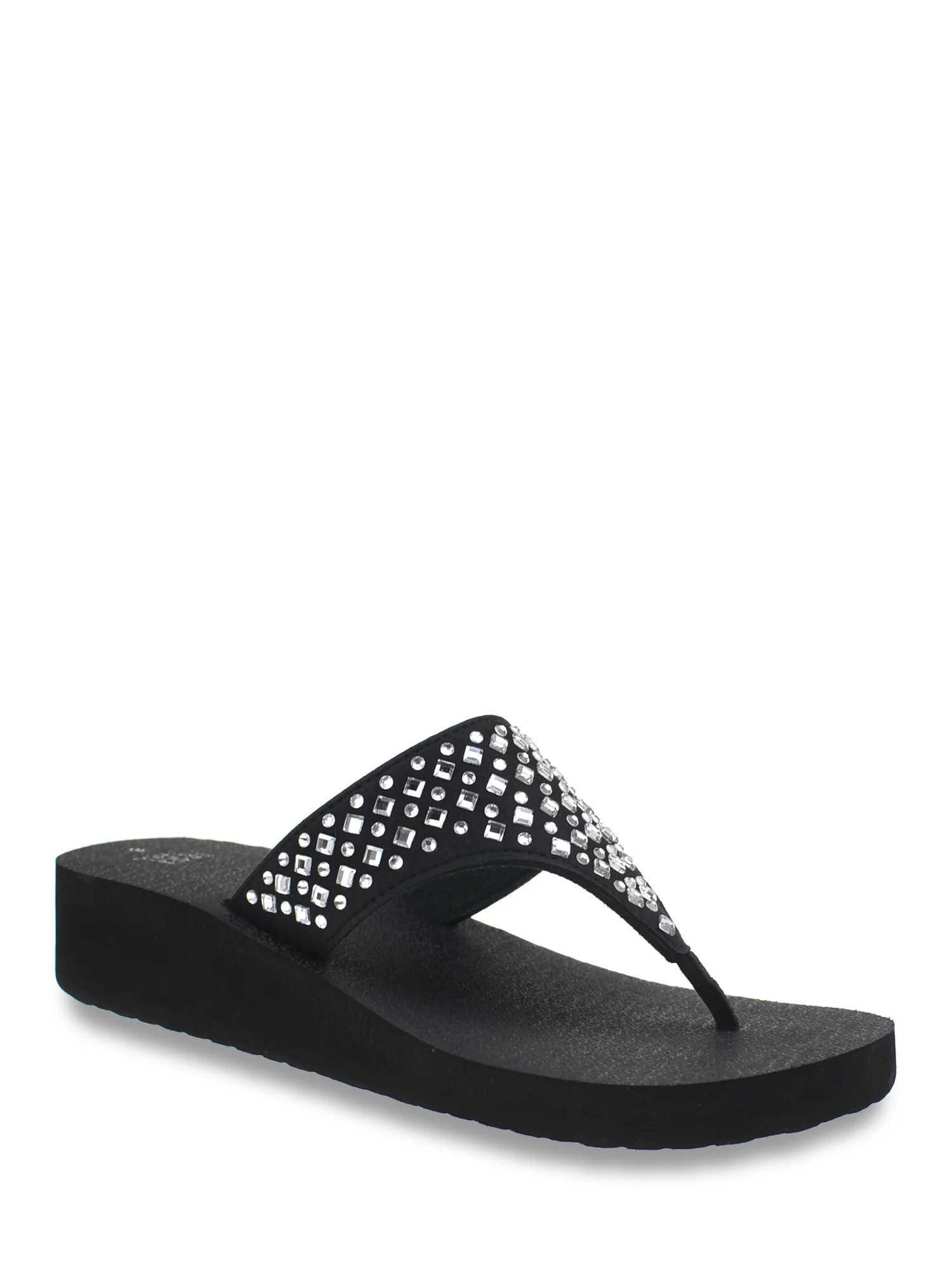 Time and Tru Women's Lifestyle Flip Flop Wedge | Walmart (US)